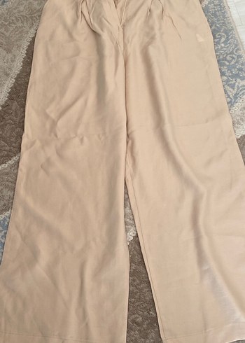 Bej Kadın Kumaş Pantolon Midi Boy