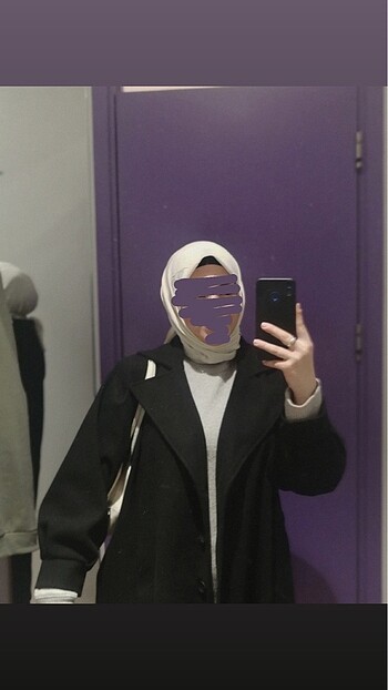 Siyah kaşe kaban