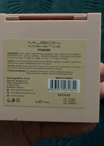 Bej Muson Pudra ve Makyaj Ürünleri - Görsel 5