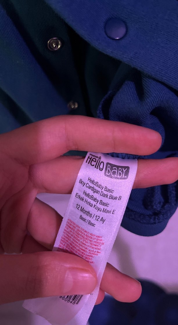 Koyu Mavi Düğmeli Kız Çocuk Ceketi - Görsel 3