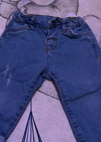 Erkek Çocuk Mavi Bol Kesim Kot Pantolon - Görsel 2