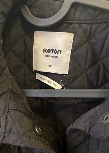 Koton Düğmeli siyah Midi Kadın Mont
