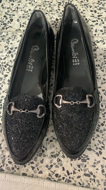 38 Beden siyah Renk Loafer&babet