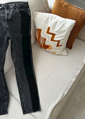 38 Beden gri Renk Gri Siyah bloklu pantolon