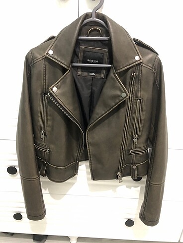 Eskitilmiş deri ceket - Görsel 5