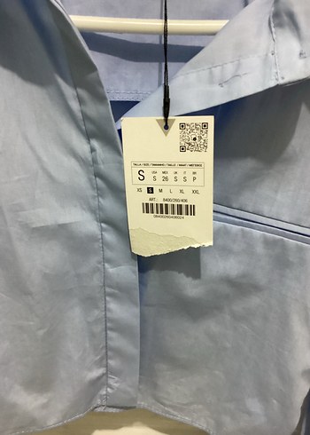 Mavi Kemerli Kadın Gömlek - Görsel 5