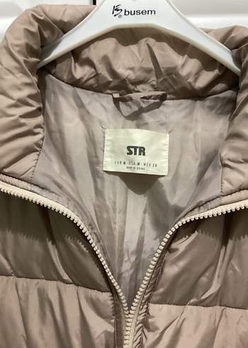 Bej Mini Şişme Kadın Kışlık Mont - Görsel 3