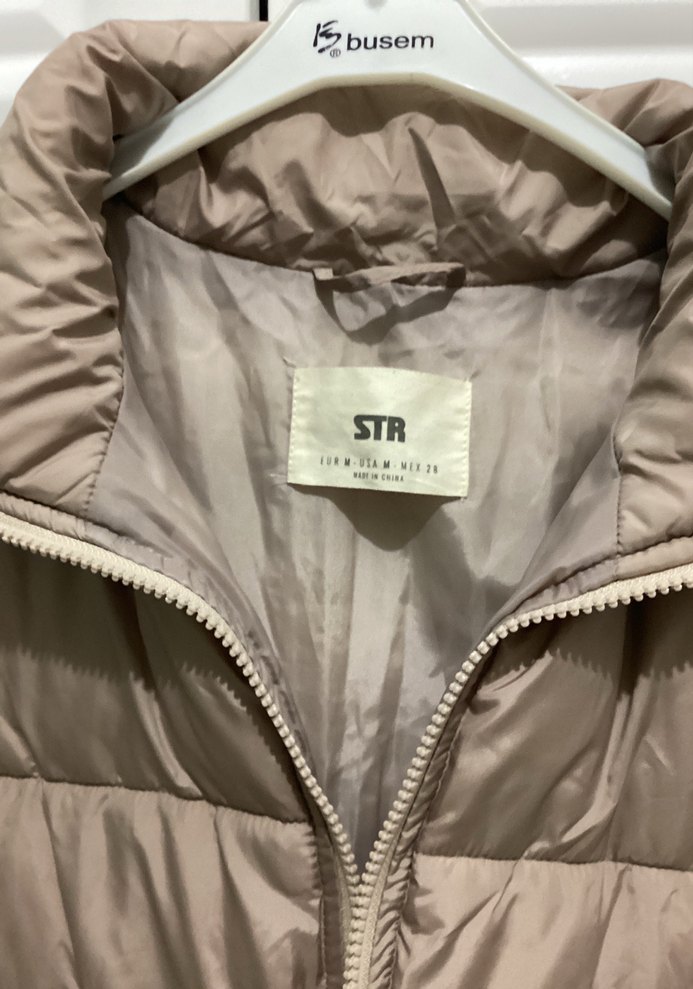 Bej Mini Şişme Kadın Kışlık Mont - Görsel 3