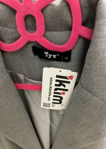 Gri Düğmeli Kadın Blazer Ceket - Görsel 3