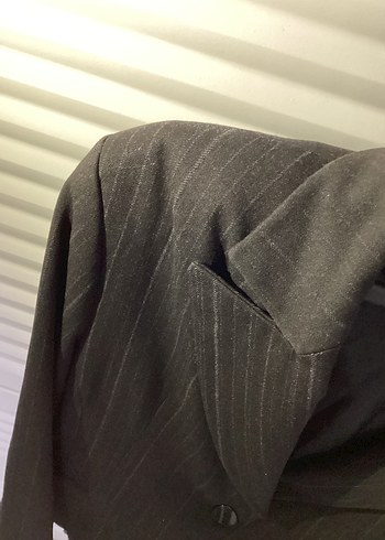 Siyah Düğmeli Kadın Blazer Ceket - Görsel 4