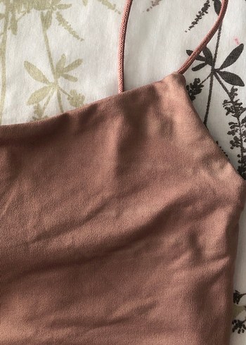 Bershka Kahverengi İnce Askılı Bralet