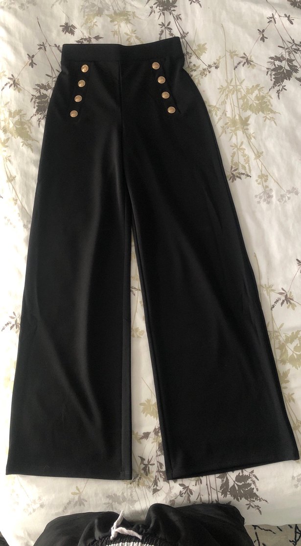 Tokalı Siyah Baskılı Denim Pantolon - Görsel 3