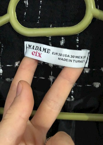 Diğer Düğmeli Siyah Ekose Midi Blazer