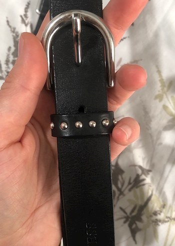 Perçinli Siyah Deri Rock Punk Kemer - Görsel 8