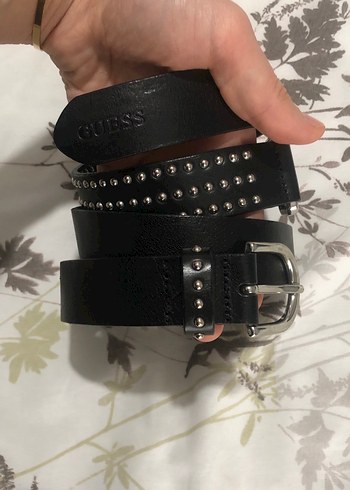 Perçinli Siyah Deri Rock Punk Kemer