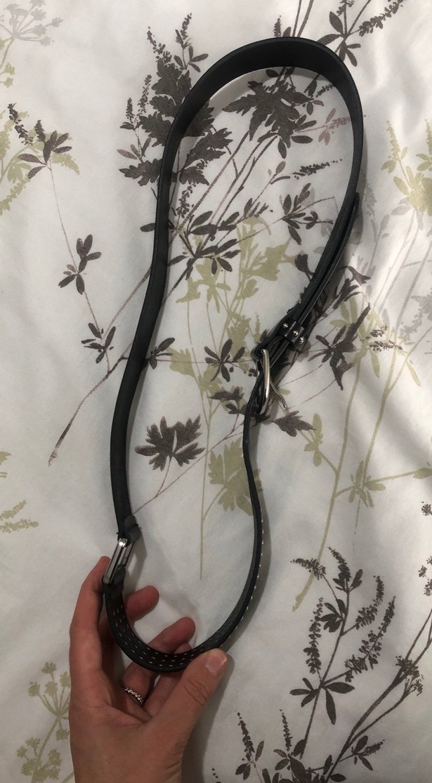 Perçinli Siyah Deri Rock Punk Kemer - Görsel 3