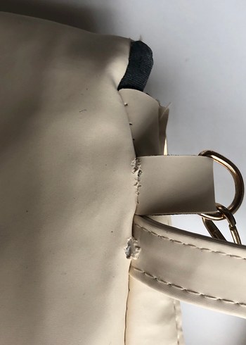 Beyaz Fermuarlı Kadın Çanta - Görsel 5