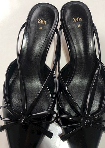 Siyah Fiyonklu Stiletto Topuklu Kadın Ayakkabı - Görsel 5