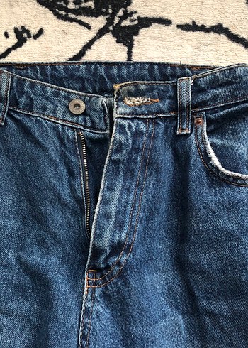 Bohem Tarz Geniş Kesim Midi Kot Pantolon - Görsel 3