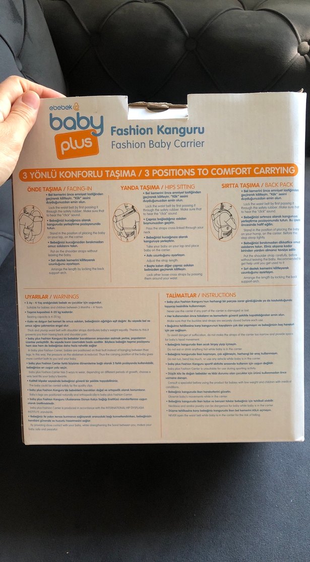 4-20 KG Bebek Taşıma Kanguru Siyah - Görsel 3