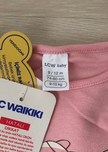 LC Waikiki Pembe Kız Çocuk Fırfırlı Uzun Kollu Tişört