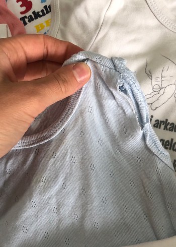 9 adet karışık çıtalı zıbın  Kısa Kollu Bebek Body - Görsel 3