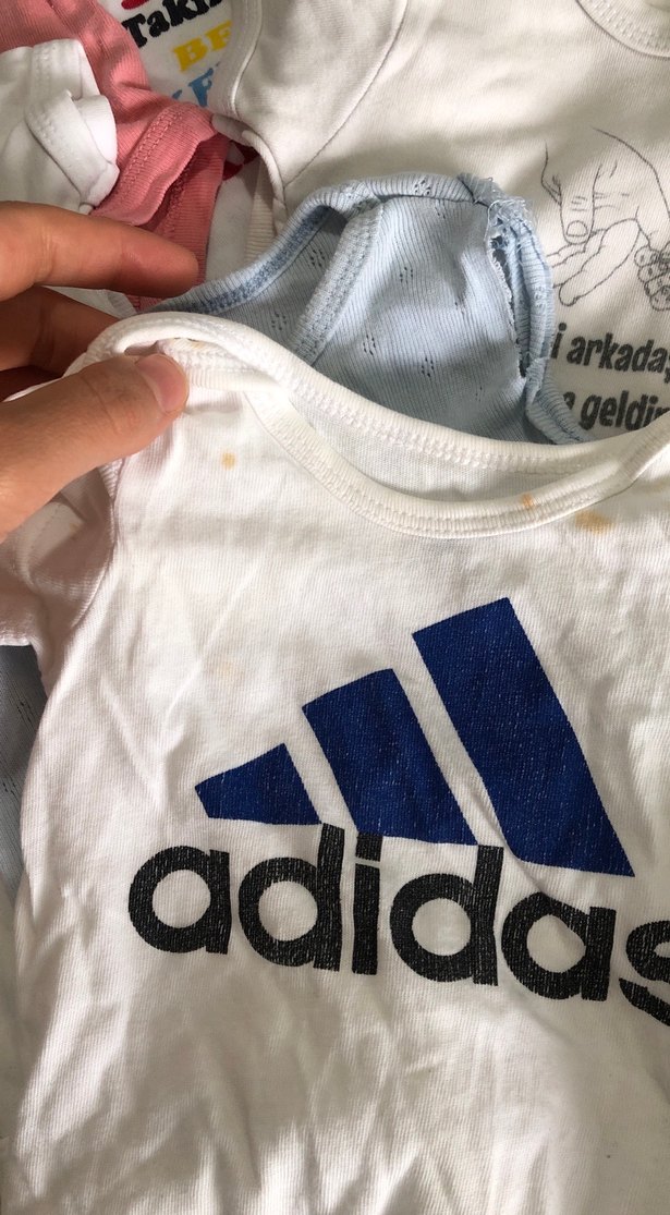 9 adet karışık çıtalı zıbın  Kısa Kollu Bebek Body - Görsel 2