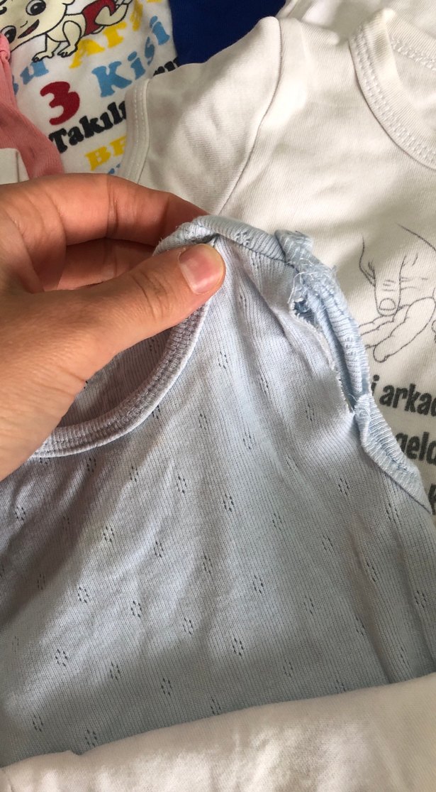 9 adet karışık çıtalı zıbın  Kısa Kollu Bebek Body - Görsel 3