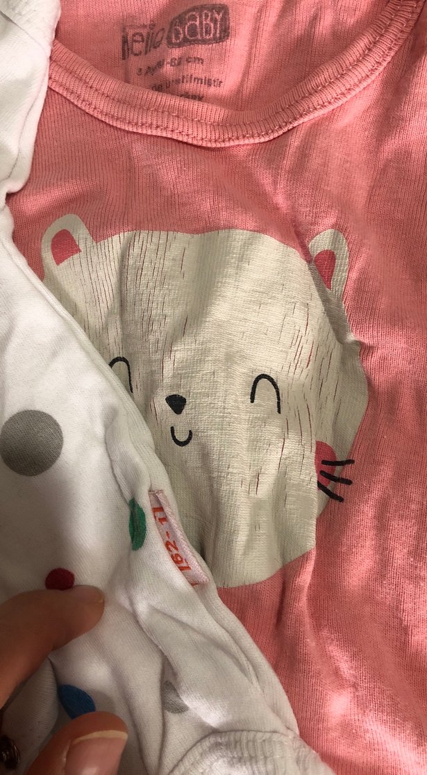 9 adet karışık çıtalı zıbın  Kısa Kollu Bebek Body - Görsel 5