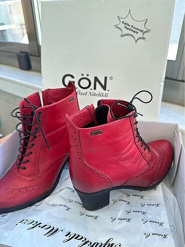 Gön deri bot. Sıfır ayarında. El işçiliği gerçek deri. Muadili 3 - Görsel 3