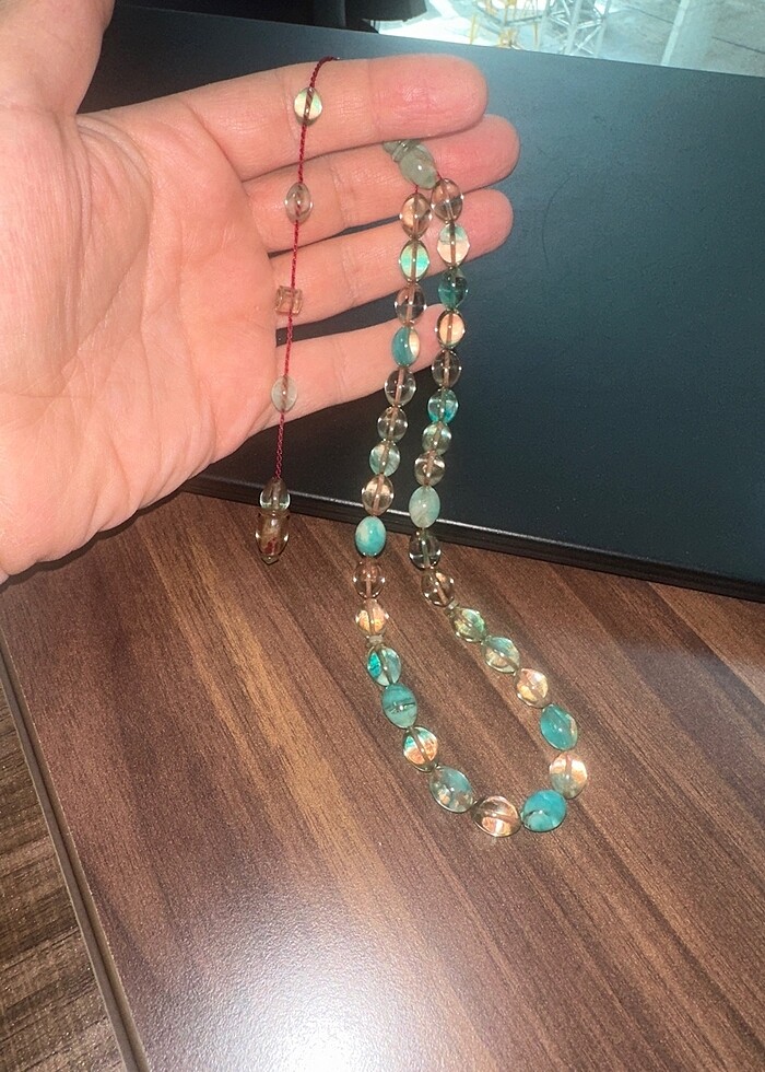 Ateş kehribar Tesbih. Muhammet tacir imzalı - Görsel 3