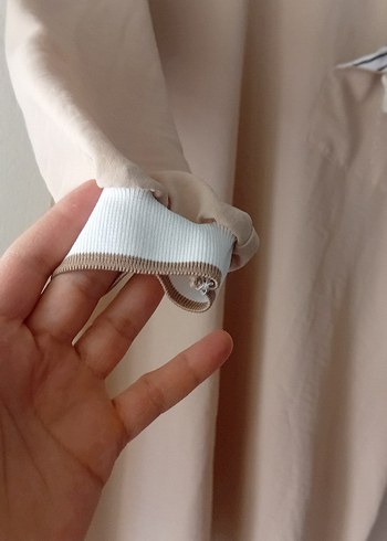 42 Beden Bej Midi Kadın Tunik, Uzun Kollu, Salaş Kesim