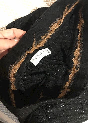 Kadın Siyah Pilili Salaş Kumaş Pantolon - Görsel 3