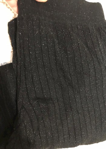 Kadın Siyah Pilili Salaş Kumaş Pantolon - Görsel 4