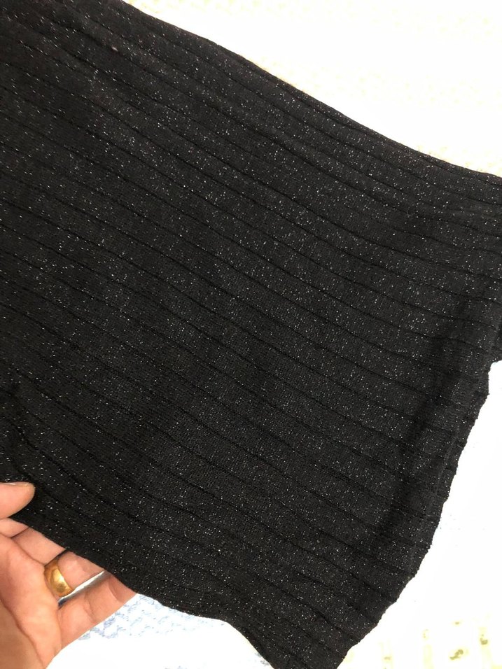 Kadın Siyah Pilili Salaş Kumaş Pantolon - Görsel 5