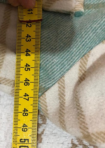 Düğmeli Turkuaz Kareli Mini Gömlek - Görsel 3