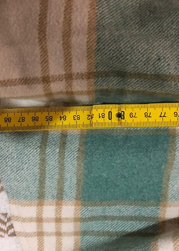 Düğmeli Turkuaz Kareli Mini Gömlek - Görsel 7