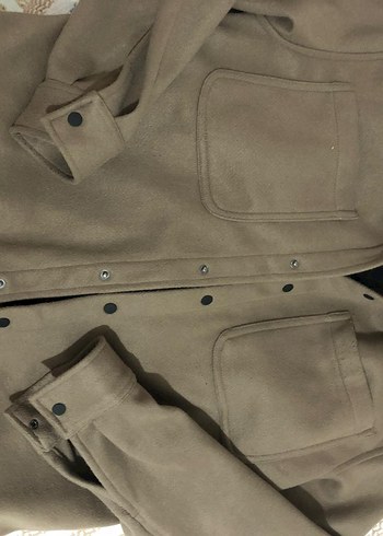 Düğmeli Kahverengi Erkek Süet Palto - Görsel 2