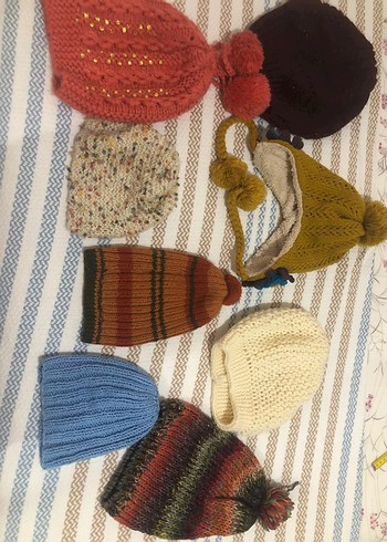 Çocuk Çok Renkli Örgü Bere ve Boyunluk Takımı - Görsel 4