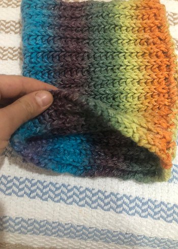 Çocuk Çok Renkli Örgü Bere ve Boyunluk Takımı - Görsel 3