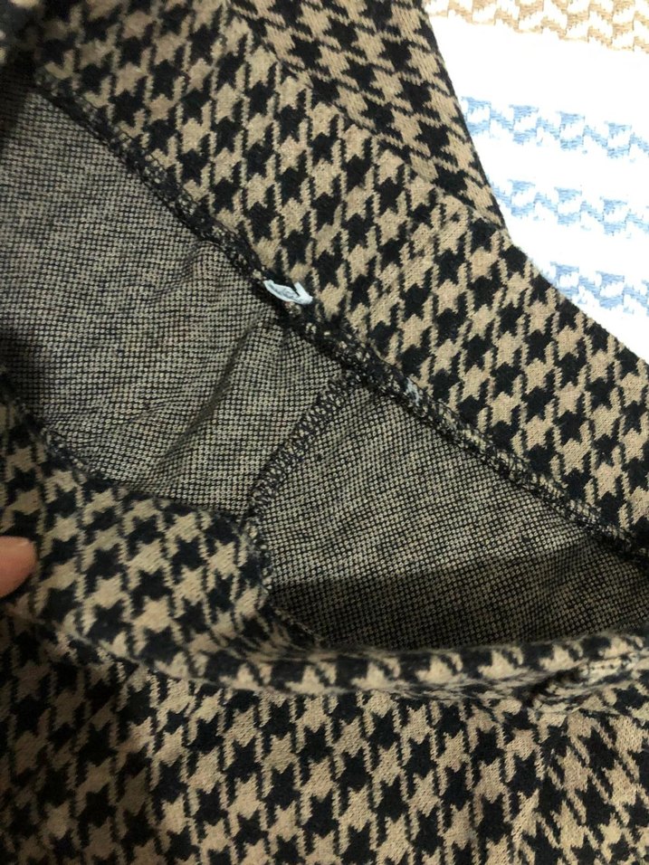 Kahverengi Pilili Midi Kumaş Pantolon - Görsel 5