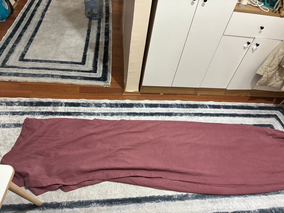 Bordo renkli  güzel fon perde. - Görsel 3