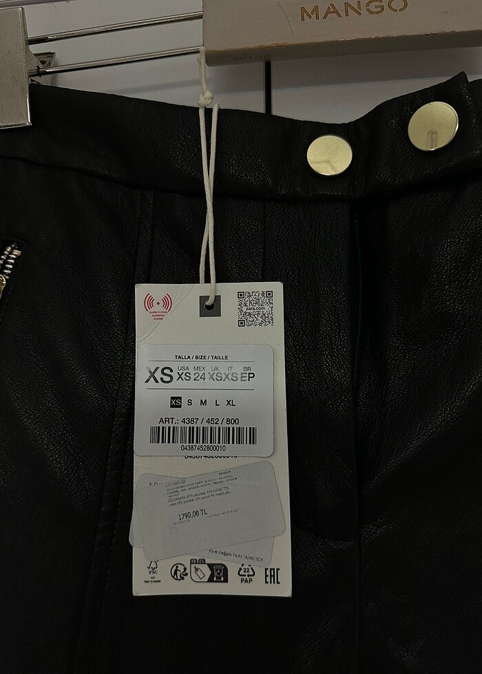 Zara suni deri pantolon - Görsel 3