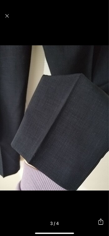 s Beden Twist lacivert kumaş pantalon