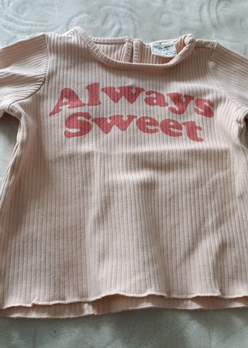 Pembe Baskılı Uzun Kollu Bebek Body - Görsel 6