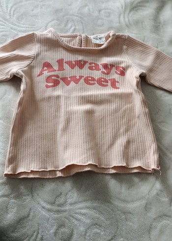 Pembe Baskılı Uzun Kollu Bebek Body - Görsel 3