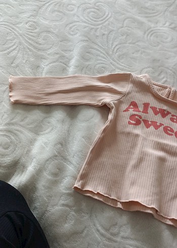 Pembe Baskılı Uzun Kollu Bebek Body - Görsel 4