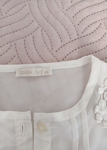 Kız Çocuk Beyaz Nakışlı Uzun Kollu Bluz - Görsel 6