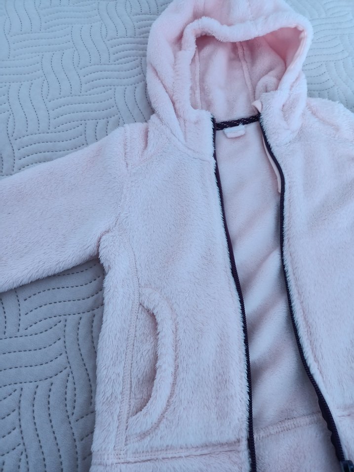 Kız Çocuk Kapüşonlu Fermuarlı Mont - Görsel 2