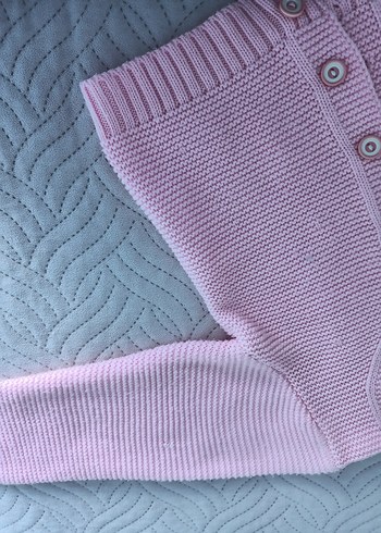 Kız Çocuk Pembe Triko Hırka - Görsel 4